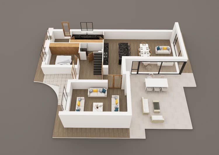 House plans & floor plans visualization example